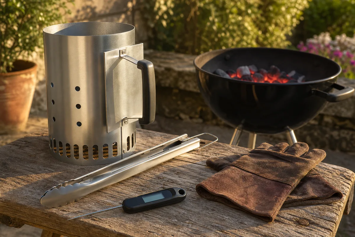 Accessoires barbecue charbon : l'essentiel, zéro gadget